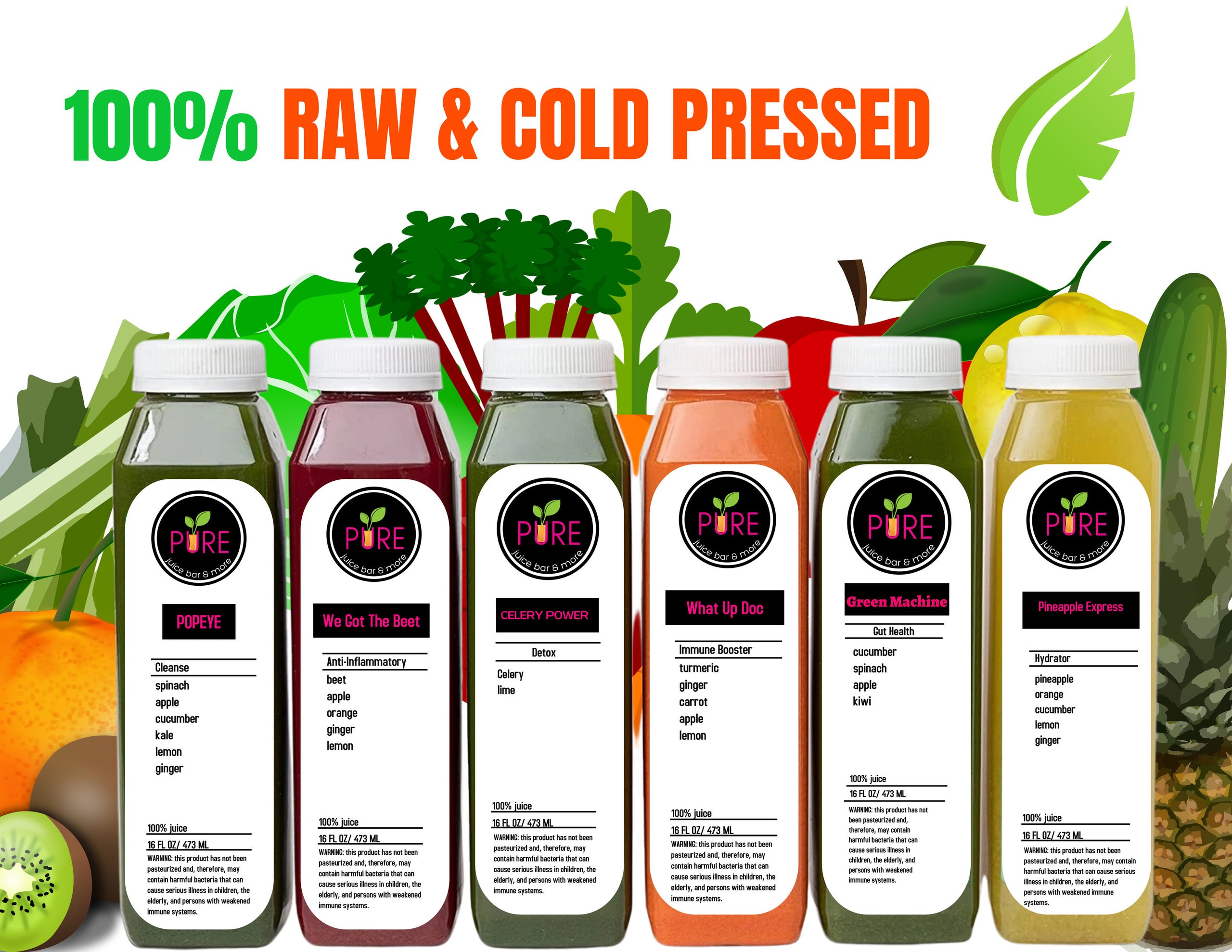 1 Day Reset Juice Cleanse Pure Juice Bar